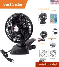 Portable 6-Inch Desk  Clip Fan - Whisper Quiet, Ideal for Bedrooms  Workspaces