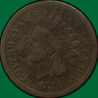 1876 Indian Head Cent Good G Coin, Details #39714