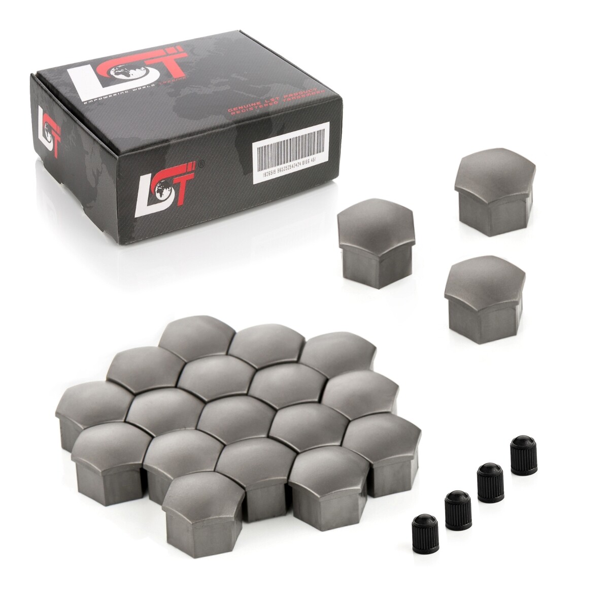 20X Wheel Nut Caps Gray 17Mm For VW Lupo Passat