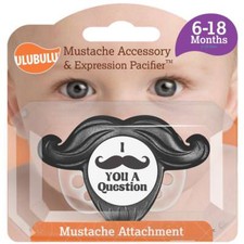 Ulubulu Mustache Collection - Unisex - I Mustache You A Question Pacifier