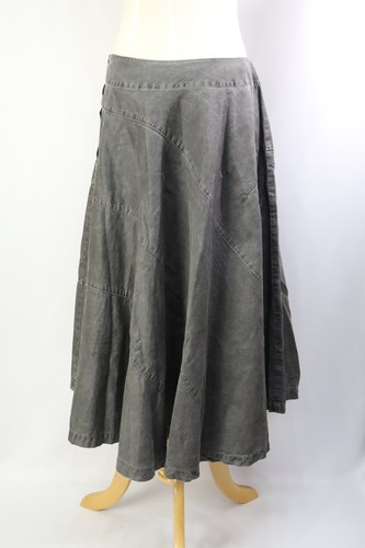 tricot COMME des GARCONS Cotton/Linen Gray Denim Flare Skirt 358 9051 - Picture 7 of 7