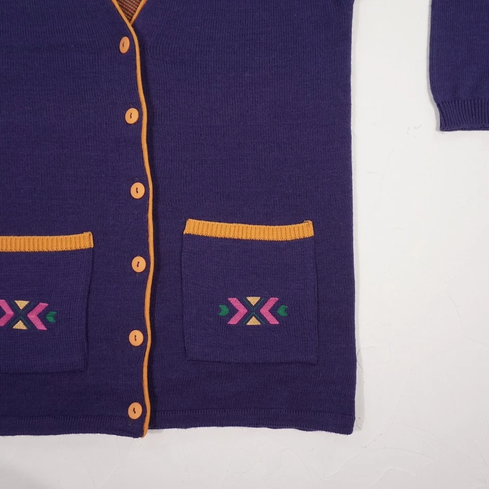 ROLOFS LINEA DONNA Damen Strickjacke Gr. XL lila Langarm Feinstrick V-Ausschnitt - Bild 4 von 4