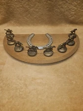 Blanton's Bourbon Cork Display From a Bourbon Barrel Lid With bottle stoppers