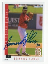 BERNARDO FLORES Signed Autograph 2019 Birmingham Barons Team Set Card White Sox