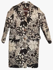 Vintage 60s Betty Rose Coat Womens Sm/Med Tapestry Floral