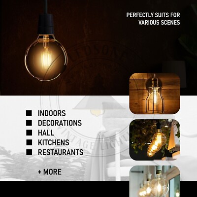 Kingcoo Vintage LED Glühbirne E27 – Edison-Design, 3W, Warmweiß, Nicht Dimmbar, Perfekt Für Gemütliche Atmosphäre
