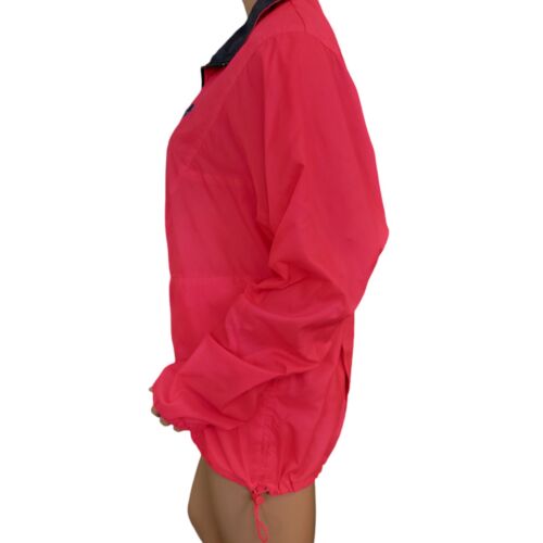 Vintage Nike Windbreaker Womens Large Neon Pink Blue Swish Logo 90's Half Zip - Picture 2 of 13