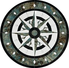 Floor Medallion Marble 40'' x 40''