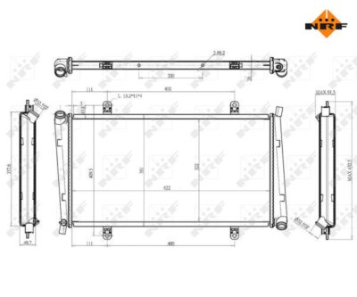 Kühler, Motorkühlung NRF 53157 für Mitsubishi Carisma