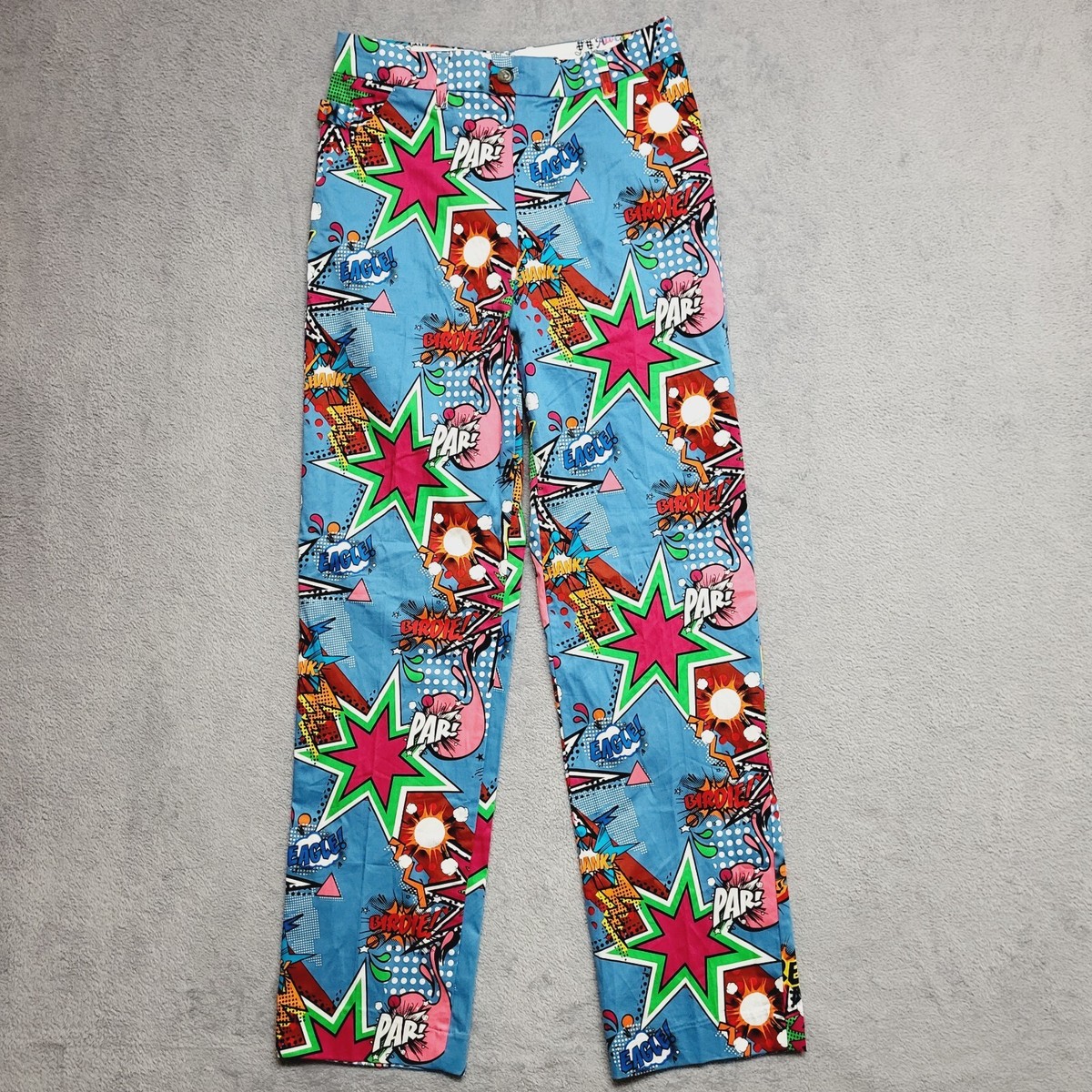 Royal & Awesome Pants Men's 28x32 Golf Multi Color Loud
