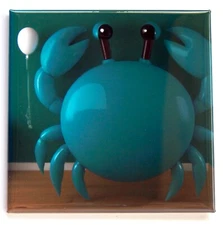 Blue Crab Balloon FRIDGE MAGNET style C