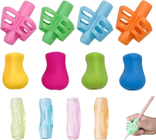 12 Stück Schreibhilfe für Stift Kinder, Stiftehalter Kinder, Hilfe Silikon Schre
