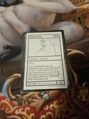 初版　mtg Witty Demon　3枚　ミステリーブースター　テストカード MTG】【白】ミステリーブースター2のプレイテスト・カードを見ていこう