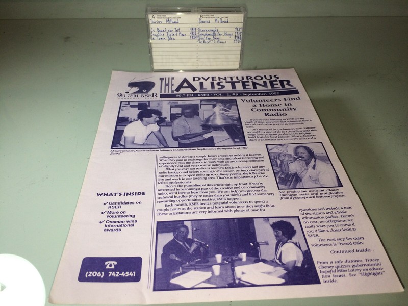 Visage Radio Archive (KSER)(September 1992) with KSER Station Program