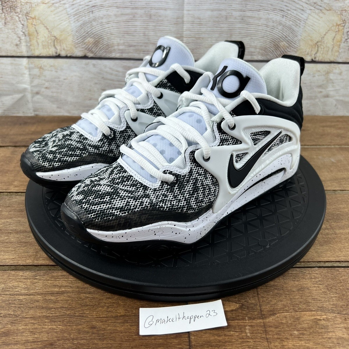 Nike KD 15 'Oreo' White Black Kevin Durant DO9826-100 Men Size 5