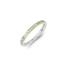 Sterling Silver Stackable Expressions Peridot Ring