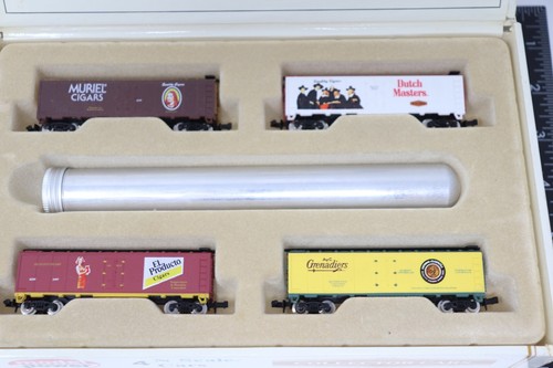 Model Power N Scale Collector Dutch Masters 4-Pack Fine Cigar Train Cars in Box - Picture 3 of 12