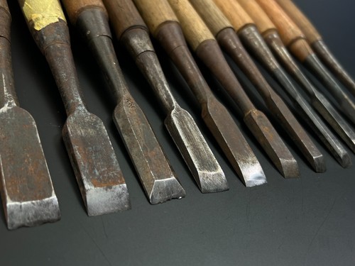 Vintage Japanese Chisel 13set Nomi /Hand Plane Saw Iron Hammer Hand Tool/c63 - Picture 14 of 23