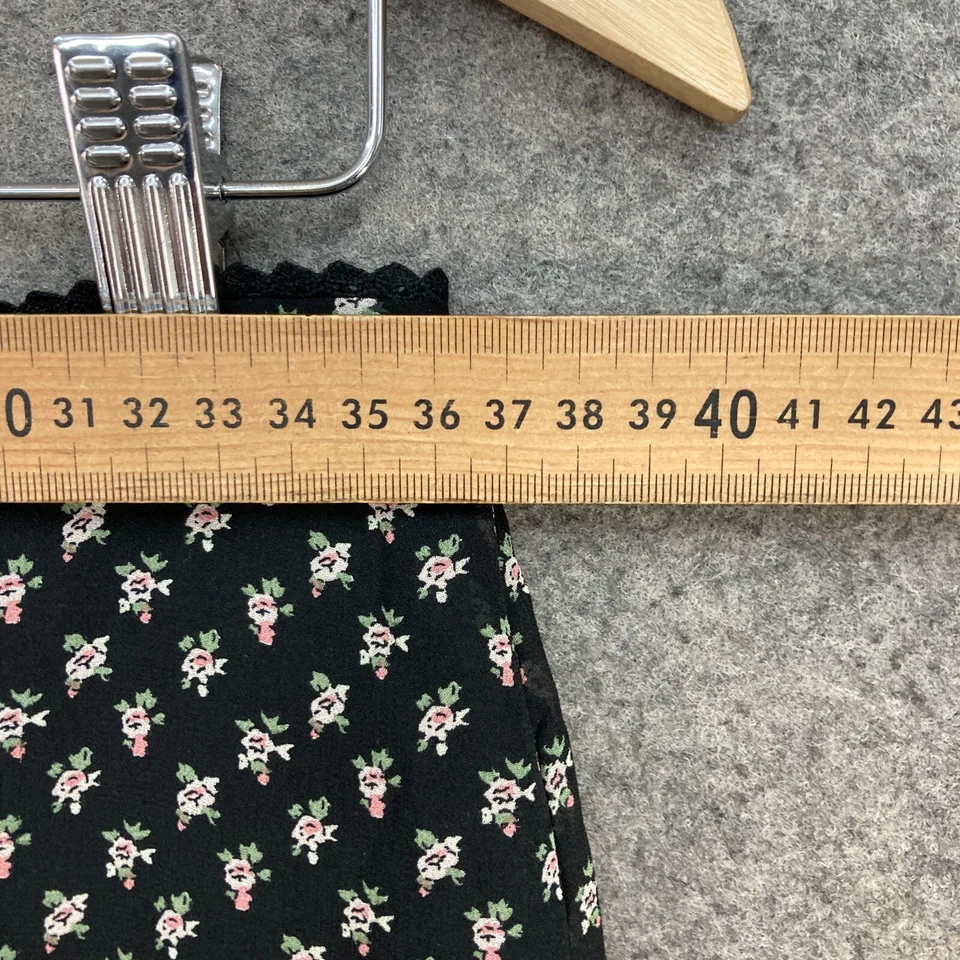 Бренди Melville юбка женщин маленький черный цветочный короткая линия молнии мини 29835 - Изображение 3 из 4