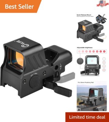 Versatile Quick-Detach Picatinny Red Dot Sight - 4 Reticles and Wide View Optics