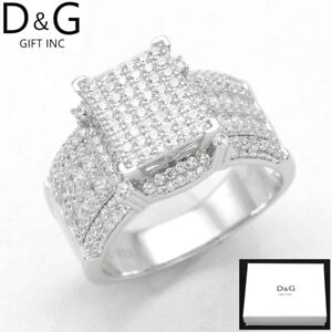 DG Women/'s Sterling Silver Eternity CZ Wedding*Engagement Ring 6 7 8,9 10*BOX
