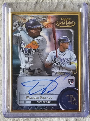 Wander Franco [Black] #FA-WF 2022 Topps Gold Label Framed Autographs card