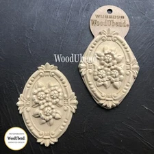 WoodUbend Heat Bendable Pack of Two Floral Plaques WUB2098 12×9.8cm