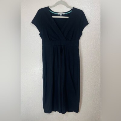 black short sleeve jersey dress Universal Standard Women's Liquid Jersey Shift Dress