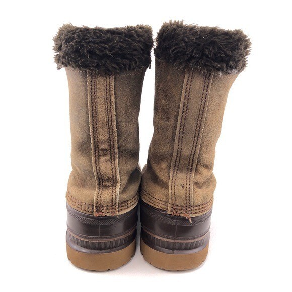 Sorel Snow Boots Mens 8 Maverick LM1085-200 Brown Leather Upper Removable Insert Sorel Bighorn Winter Boots Men 8 Brown Leather Rubber  main image 3