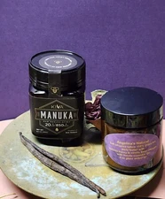 Soft whipped tallow 100%grass-fed body butter with manuka honey & vanilla bean