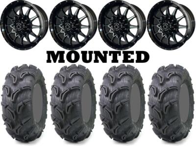 Kit 4 Maxxis Zilla Tires 27x10-14 on Frontline 762 Machined Wheels 550