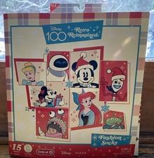 DISNEY 100 Retro Reimagined 15 Days of Fashion Socks GIRLS Shoe Sizes 9-2 1/2 SM