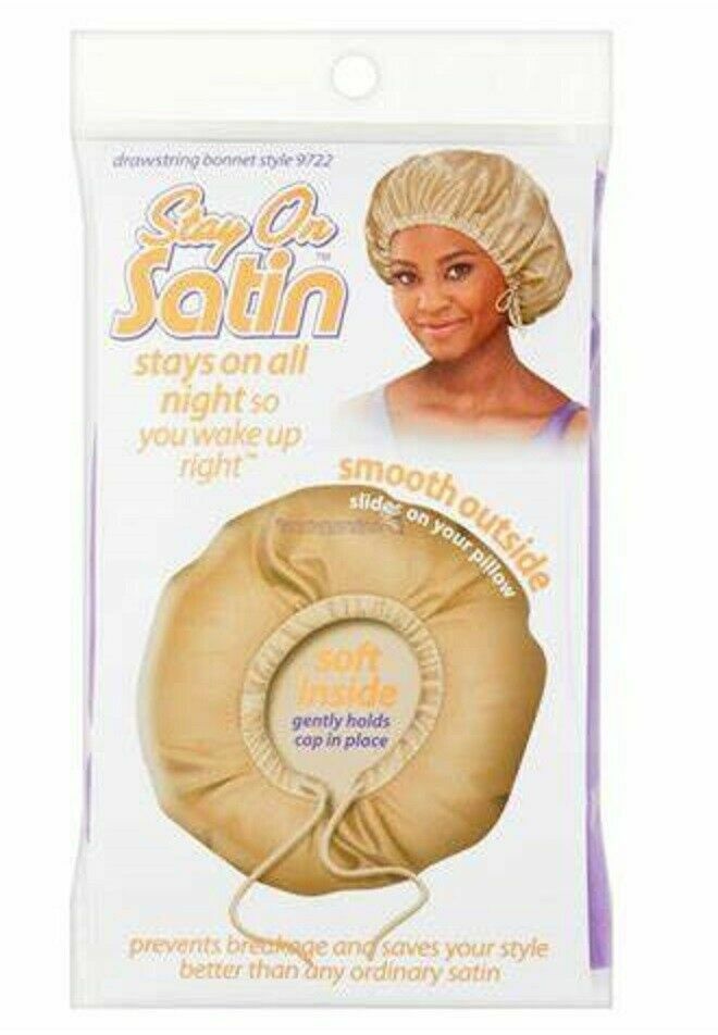 STAY ON Satin Drawstring Bonnet Style Smooth Outside 9722 ASSORTED