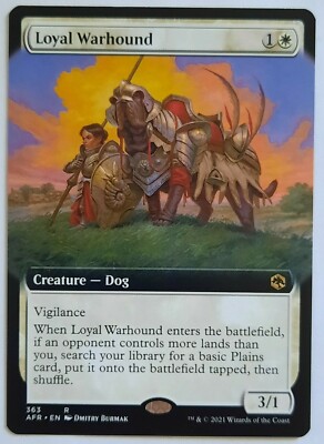 MTG 2021 Adventures Forgotten Realms LOYAL WARHOUND 363 Rare (Extended Art) M/NM