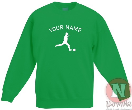 Personalised Football sweatshirt Children kids soccer league - Just add name - Picture 11 of 13