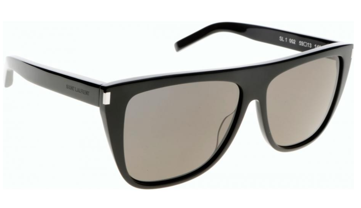 Saint laurent SL1 002 Sunglasses black 59mm Shiny Square pilot Kim
