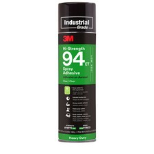 3M Hi-Strength Spray Adhesive 94 ET, Low VOC 20 , Clear, 24 fl oz Can