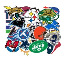 NFL Football Sticker Vinyl Decal NFL Football FL Sports Teams Pack Lot 32pcs New
