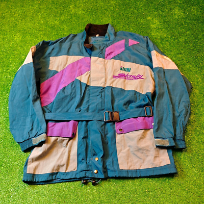 Vintage IXS jacket Mens Large full zip multicolor retro 90s