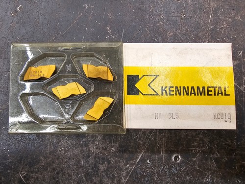 Qty 4 Kennametal NA3L5 KC810 Grade Carbide Threading Inserts