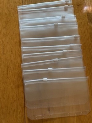 A6 Budget Mappe Brieftaschen Bargeld Füllung Geld sparen Einlagen x 10 Reißverschluss Brieftaschen