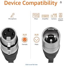 Amazon Basics XLR-Stecker auf Buchse Mikrofonkabel 10 Fuß