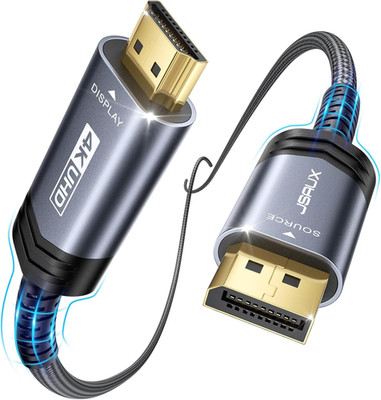 JSAUX 4K Displayport Auf HDMI Kabel 2M, 4K@30Hz/2K@60/1080P@120 Unidirektionaler
