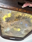 Vintage MCM Brazilian Morpho Butterfly Wing Mosaic Inlay Wood Serving Tray  — photo 10
