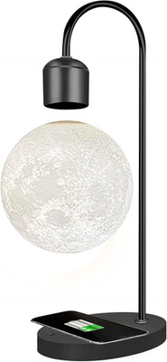 Magnetic Levitating Moon Lamp Levitation Plastic Black Table LED Night Light Zer
