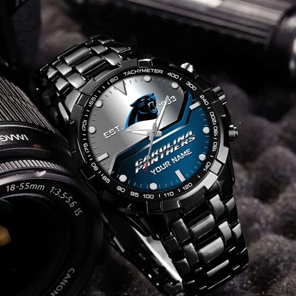 Personalized Carolina Football Pantherss Team Alloy Men Quartz Watch Gift