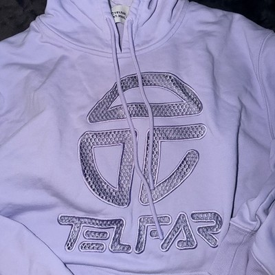 Telfar Lavender Pullover Long Sleeve Crop Hoodie- Size: Women s Medium