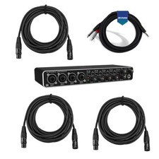 Behringer U-PHORIA UMC404HD USB 2.0 Audio/MIDI Interface, Bundle with Cable Pack