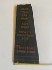 Vintage 15”x6” Firestone Spark Plug Metal Sign