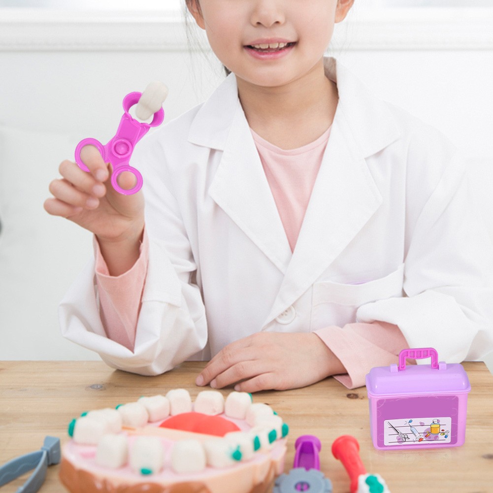 Kids Children Role Play Doctor Kit Toy For Pretend & Play Pink/Purple Trending